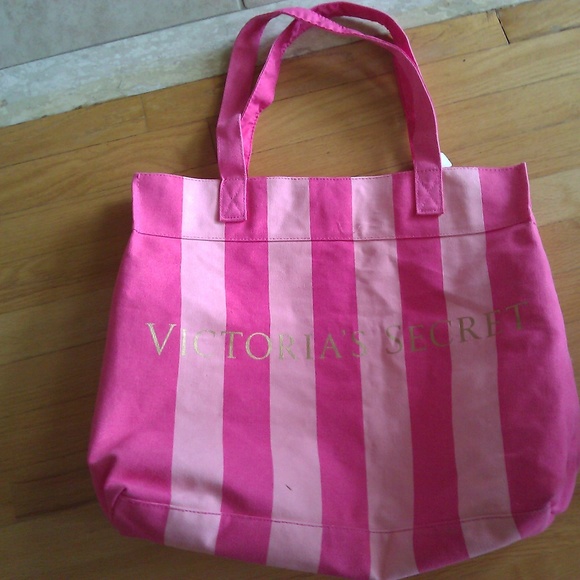 Victoria Secret Pink Striped Reversible Tote Bag - Picture 5 of 8